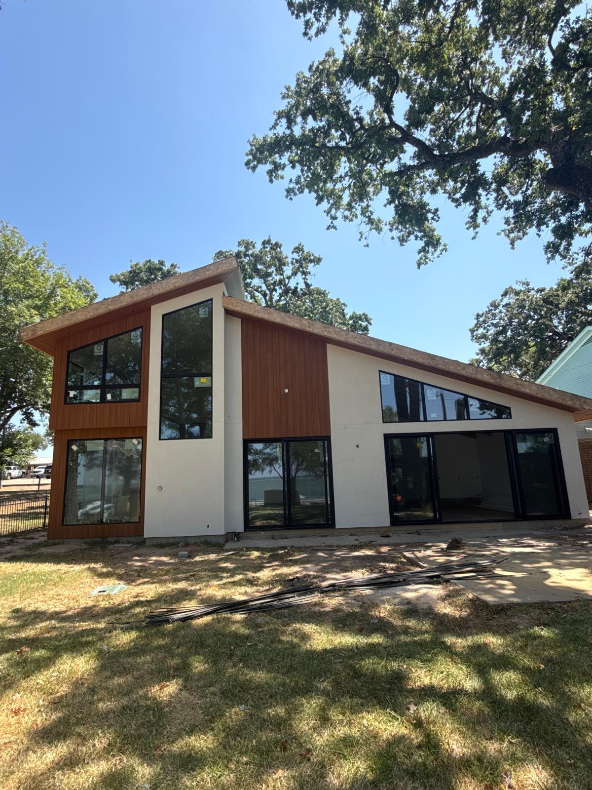 Completed residential home with new exterior siding