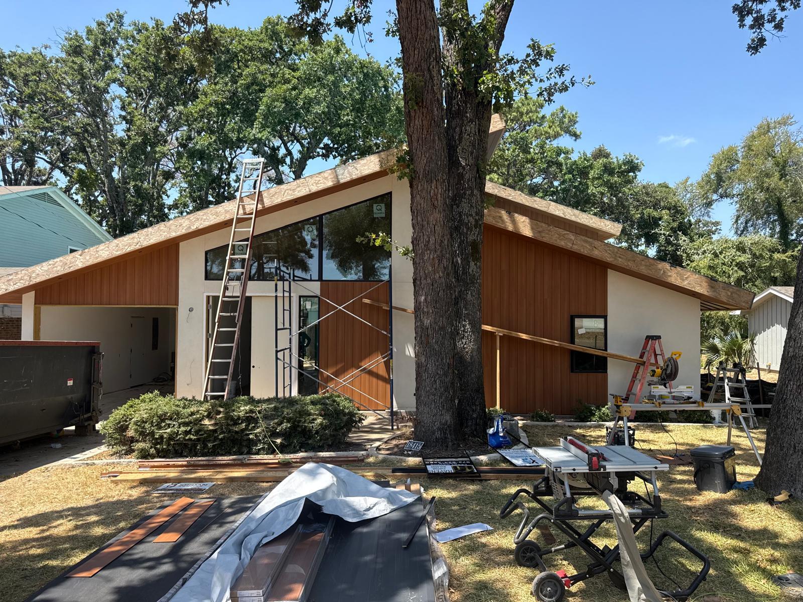 Professional siding installation on a residential home